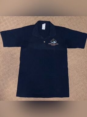Men’s Size S, Puerto Vallarta Embroidery Mexico,Navy Polo Shirt Souvenir Tourism